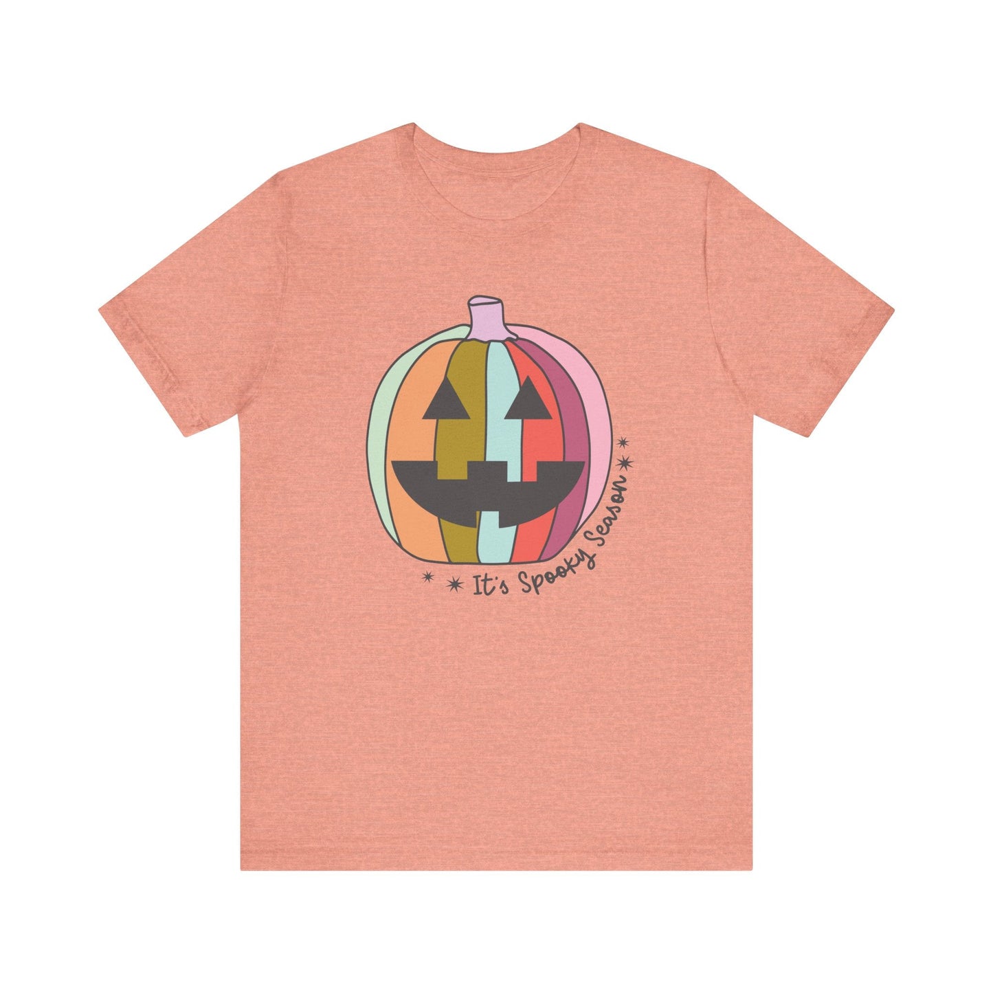 "It's Spooky Season" Colorful Pumpkin Halloween Teacher T-shirt - Teacher Care Crate - T-Shirt