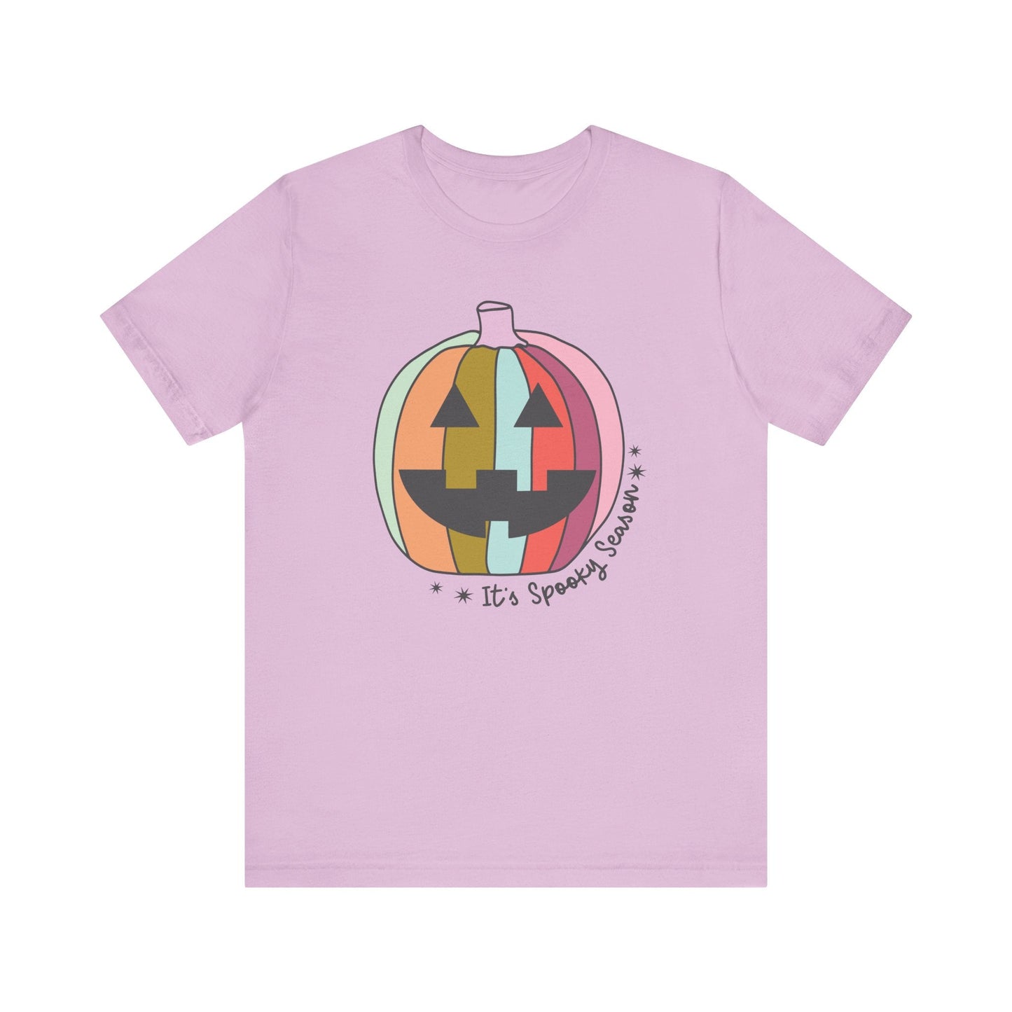 "It's Spooky Season" Colorful Pumpkin Halloween Teacher T-shirt - Teacher Care Crate - T-Shirt