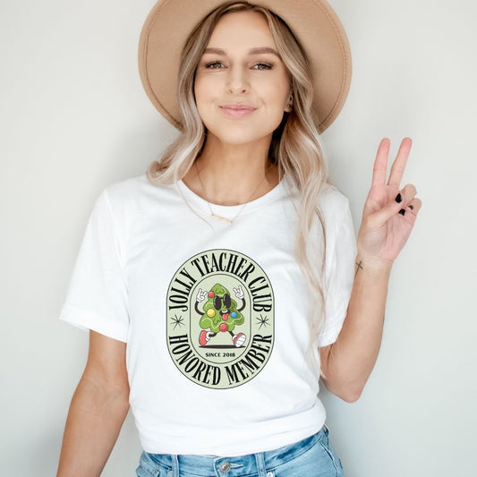 "Jolly Teacher Club" Teacher T-shirt - Teacher Care Crate - T-Shirt