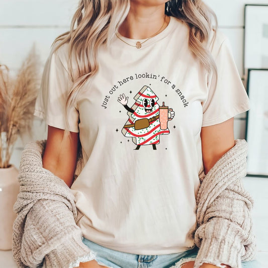 "Just Out Here Lookin' for a Snack" Holiday Teacher T-shirt - Teacher Care Crate - T-Shirt