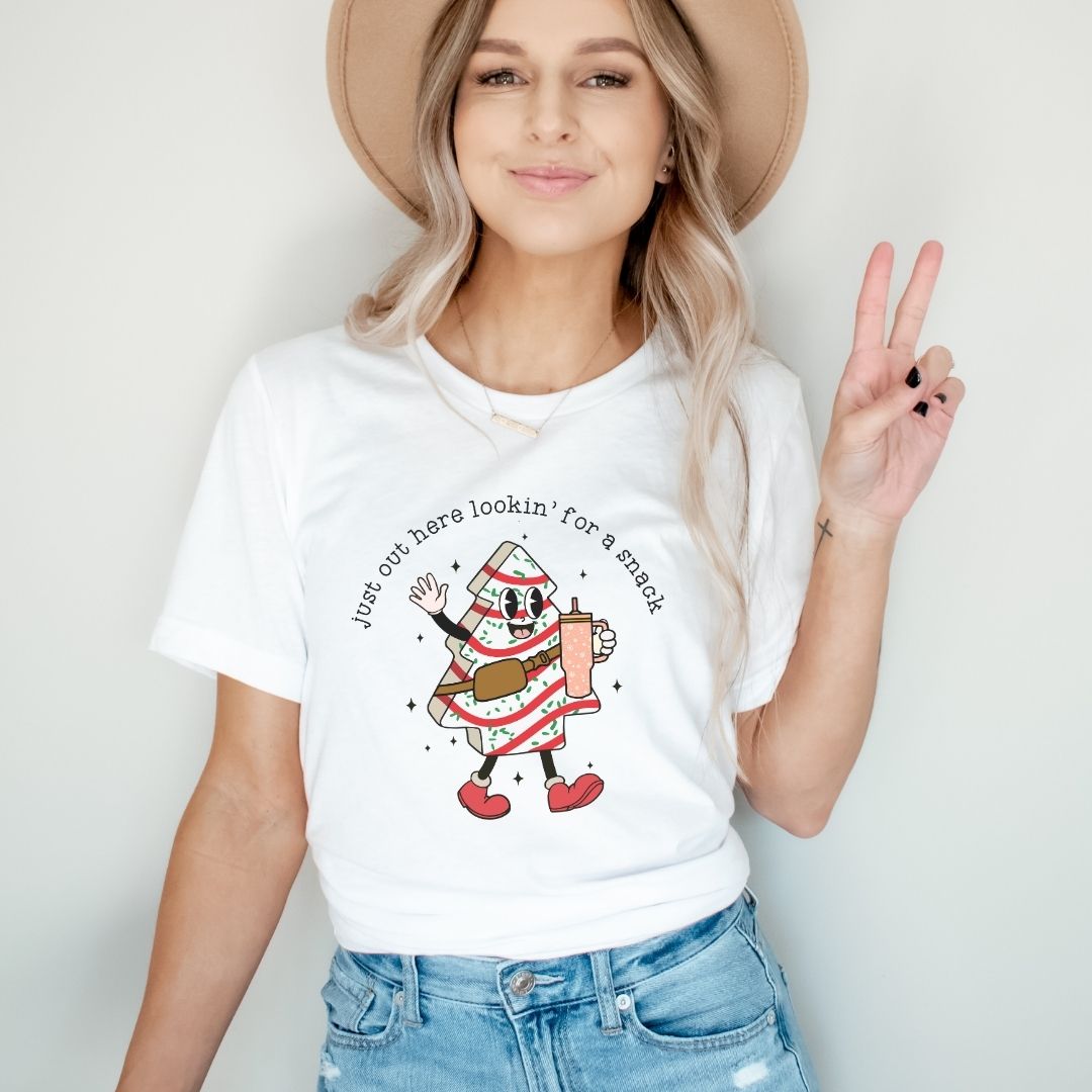"Just Out Here Lookin' for a Snack" Holiday Teacher T-shirt - Teacher Care Crate - T-Shirt