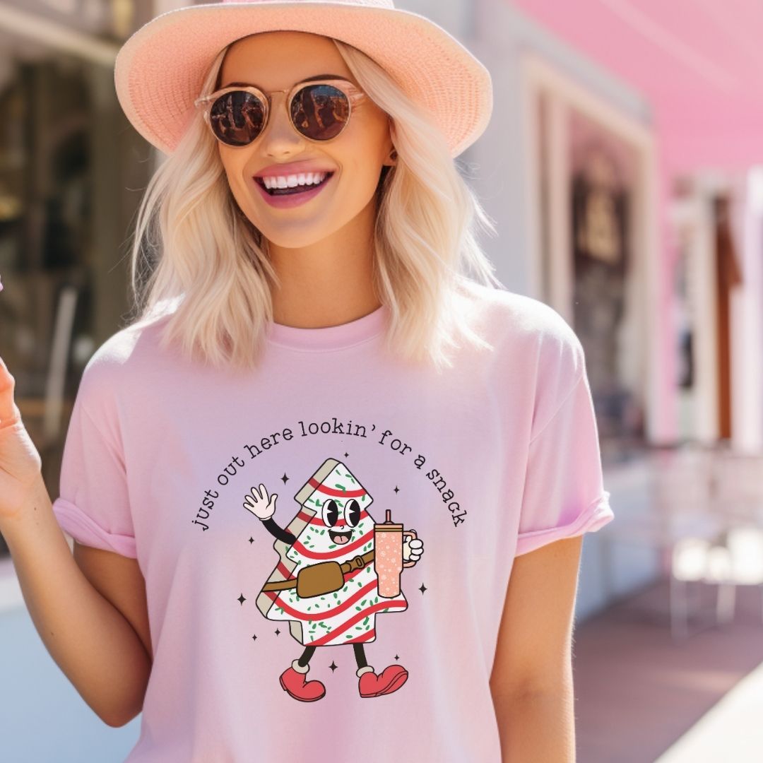 "Just Out Here Lookin' for a Snack" Holiday Teacher T-shirt - Teacher Care Crate - T-Shirt