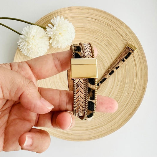 Leopard Print Wrap Bracelet - Teacher Care Crate -