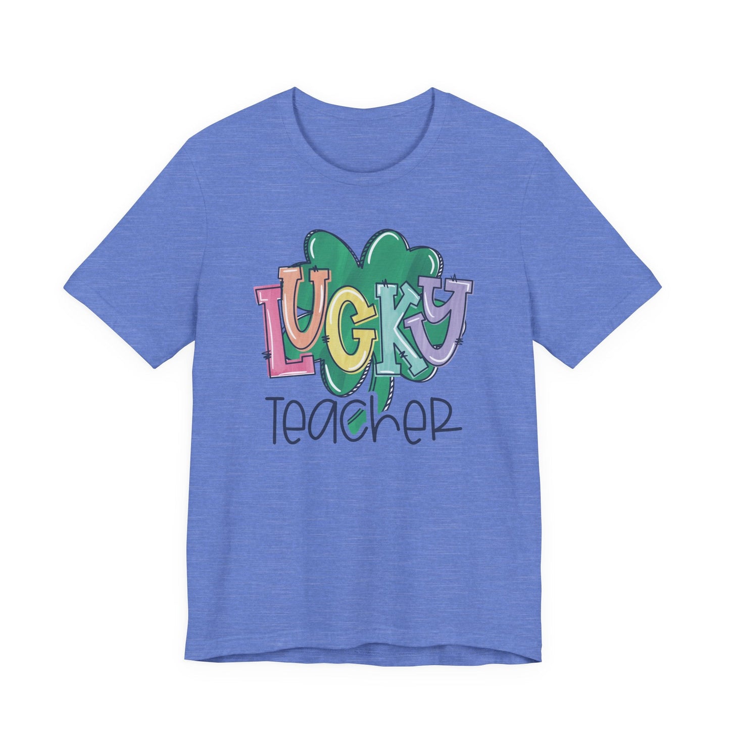 "Lucky Teacher" Shamrock Teacher T-shirt - Teacher Care Crate - T-Shirt