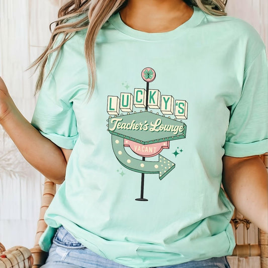 "Lucky's Teacher's Lounge" Teacher T-shirt - Teacher Care Crate - T-Shirt