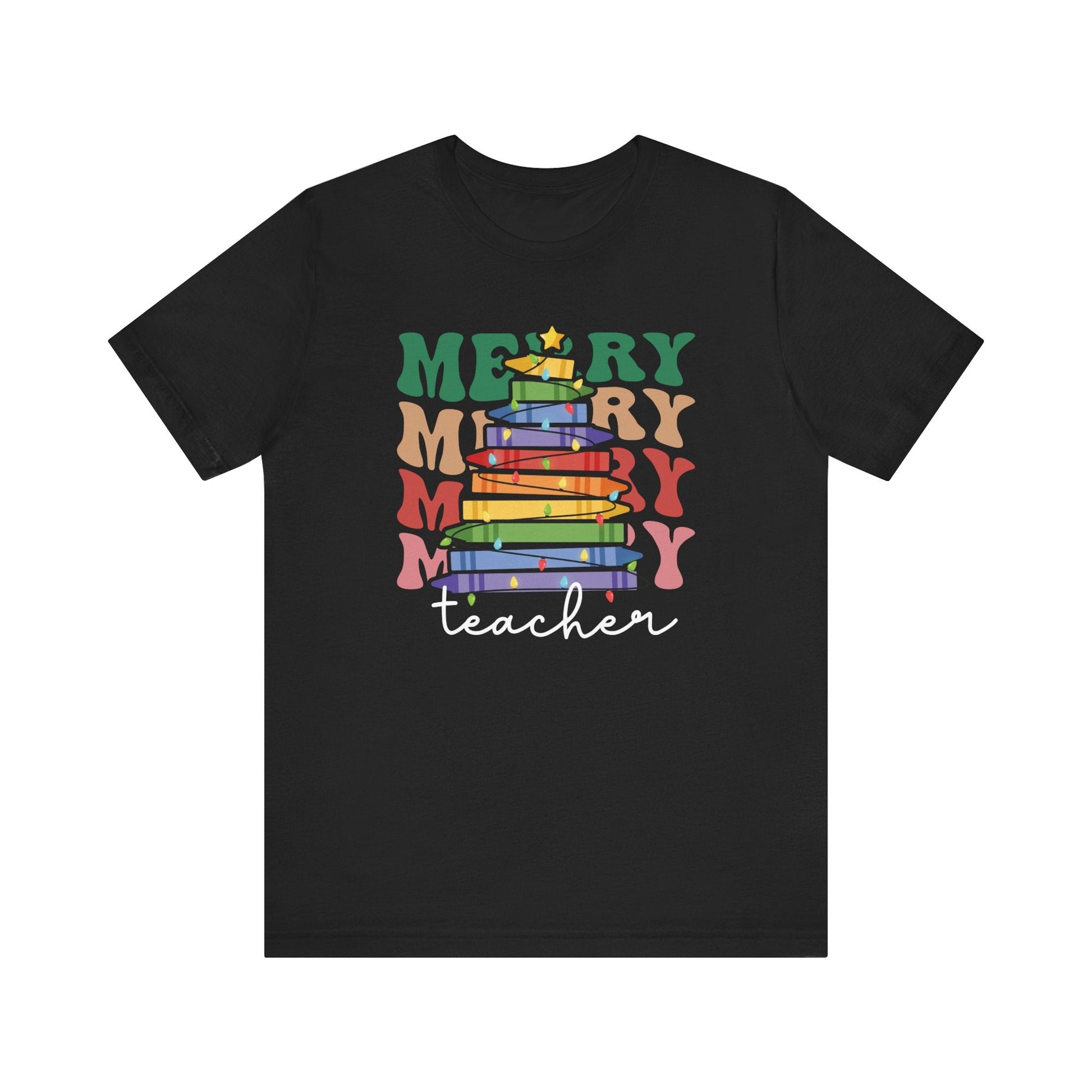 "Merry Teacher" Holiday T-shirt - Teacher Care Crate - T-Shirt
