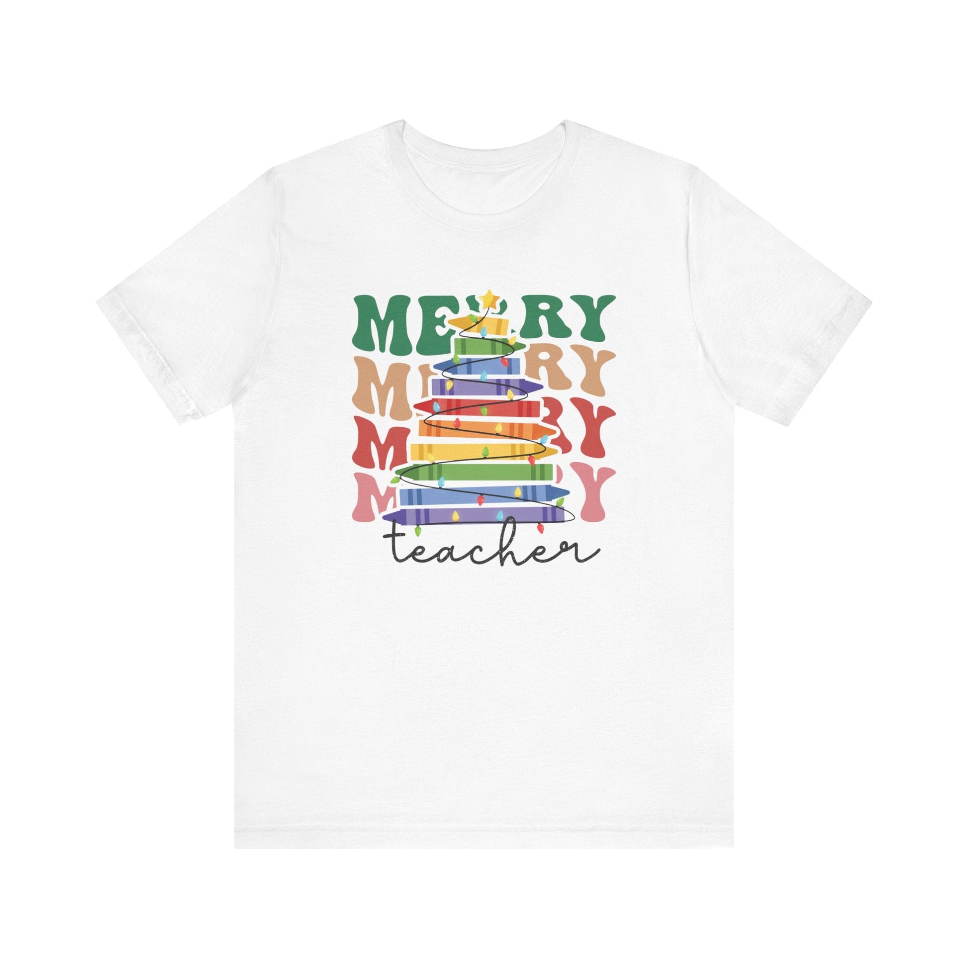 "Merry Teacher" Holiday T-shirt - Teacher Care Crate - T-Shirt