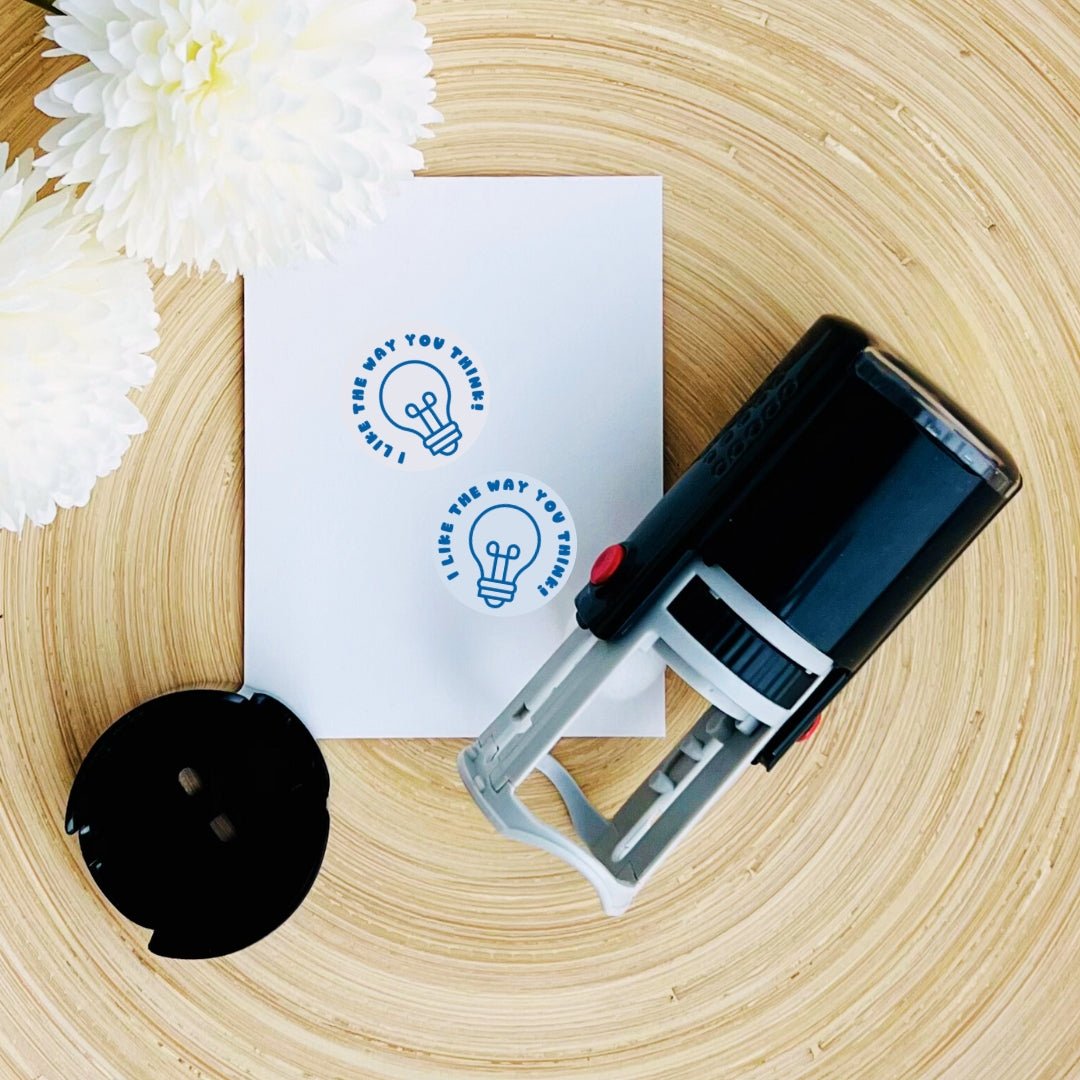 Self - Inking Stamp - 'I Like The Way You Think' Stamp - Teacher Care Crate -