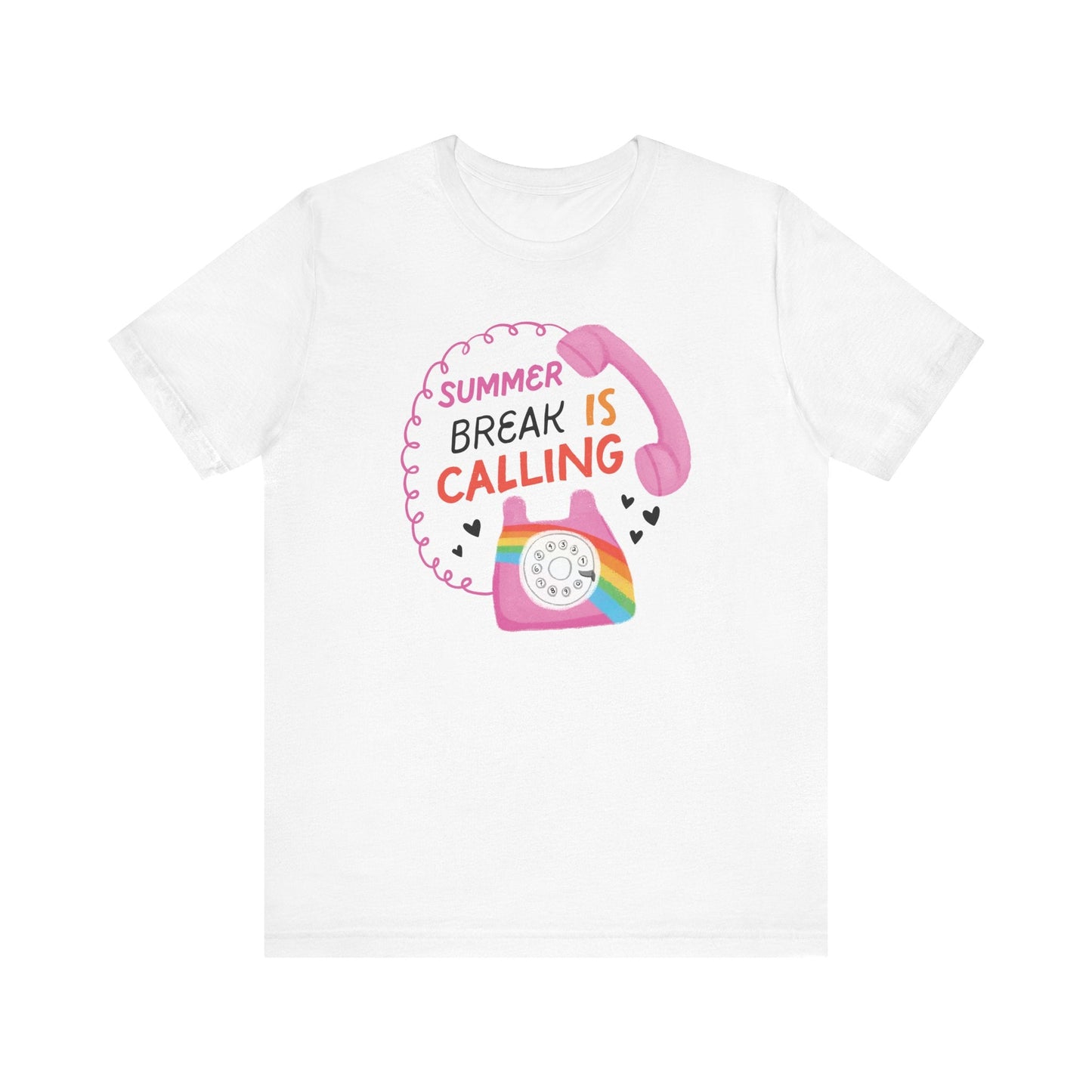 "Summer Break is Calling" Hand - drawn Teacher T-shirt - Teacher Care Crate - T-Shirt