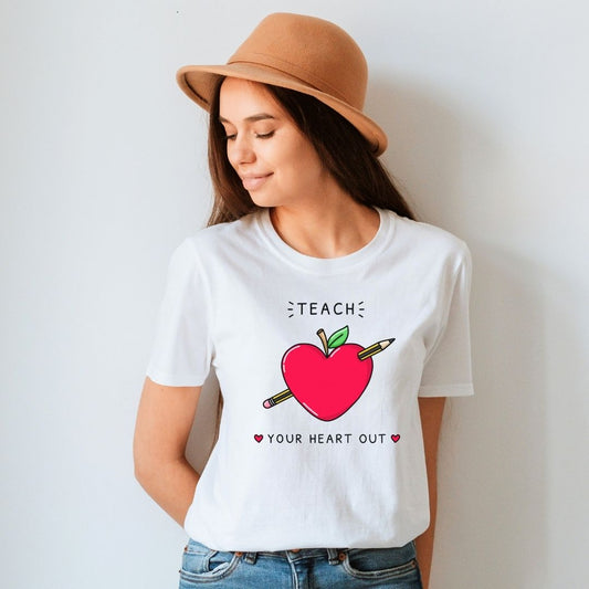 "Teach Your Heart Out" Teacher T-shirt - Teacher Care Crate - T-Shirt