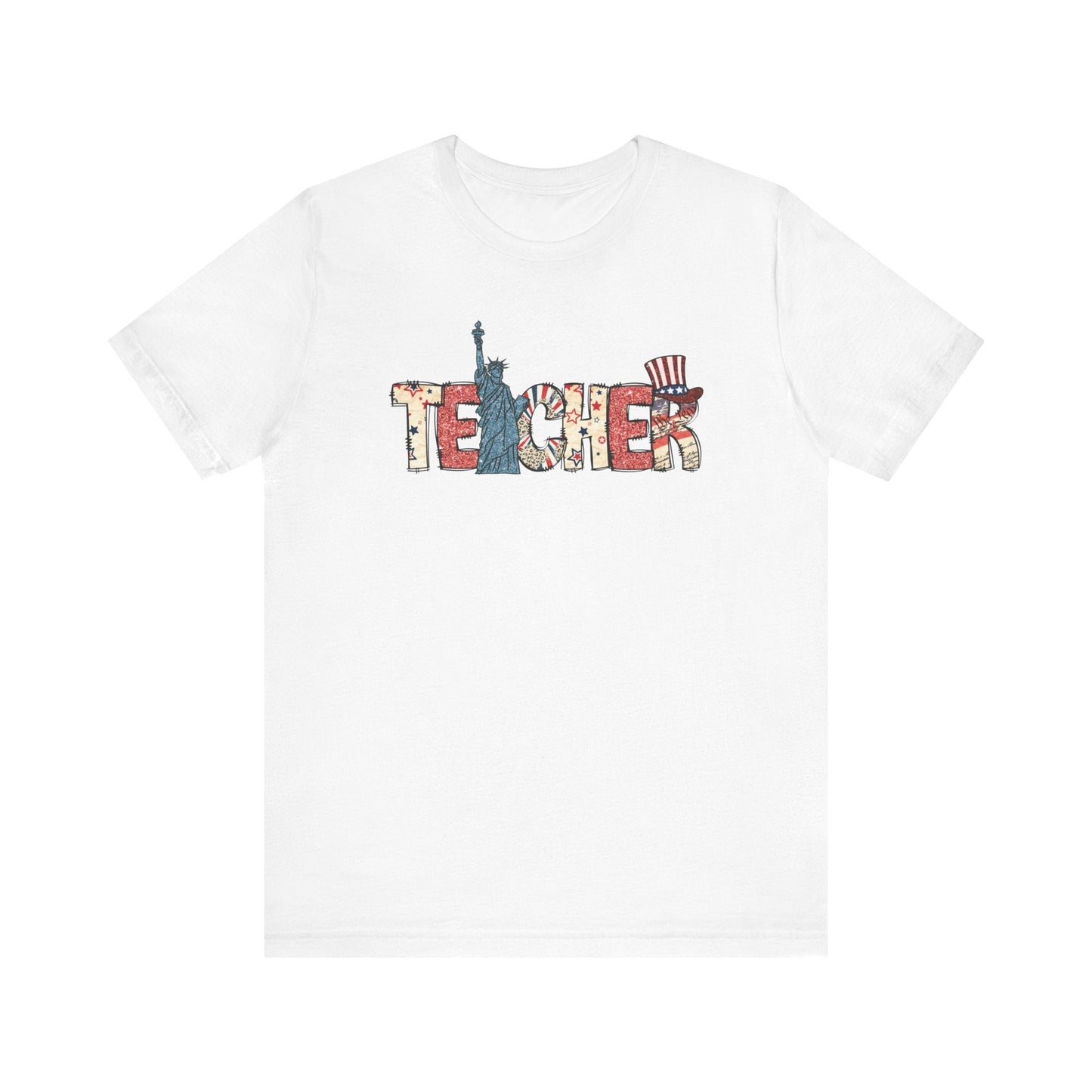 "Teacher" 4th of July Teacher T-shirt - Teacher Care Crate - T-Shirt