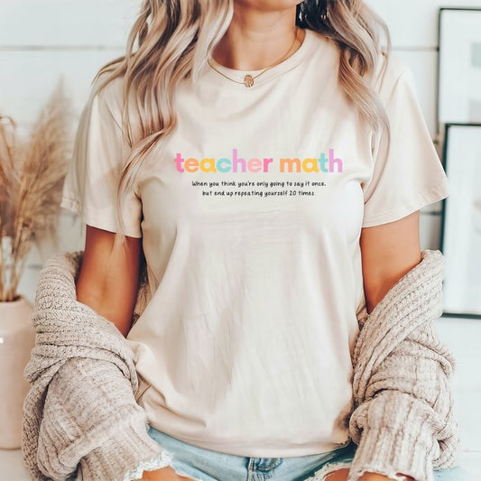 "Teacher Math" Teacher T-shirt - Teacher Care Crate - T-Shirt