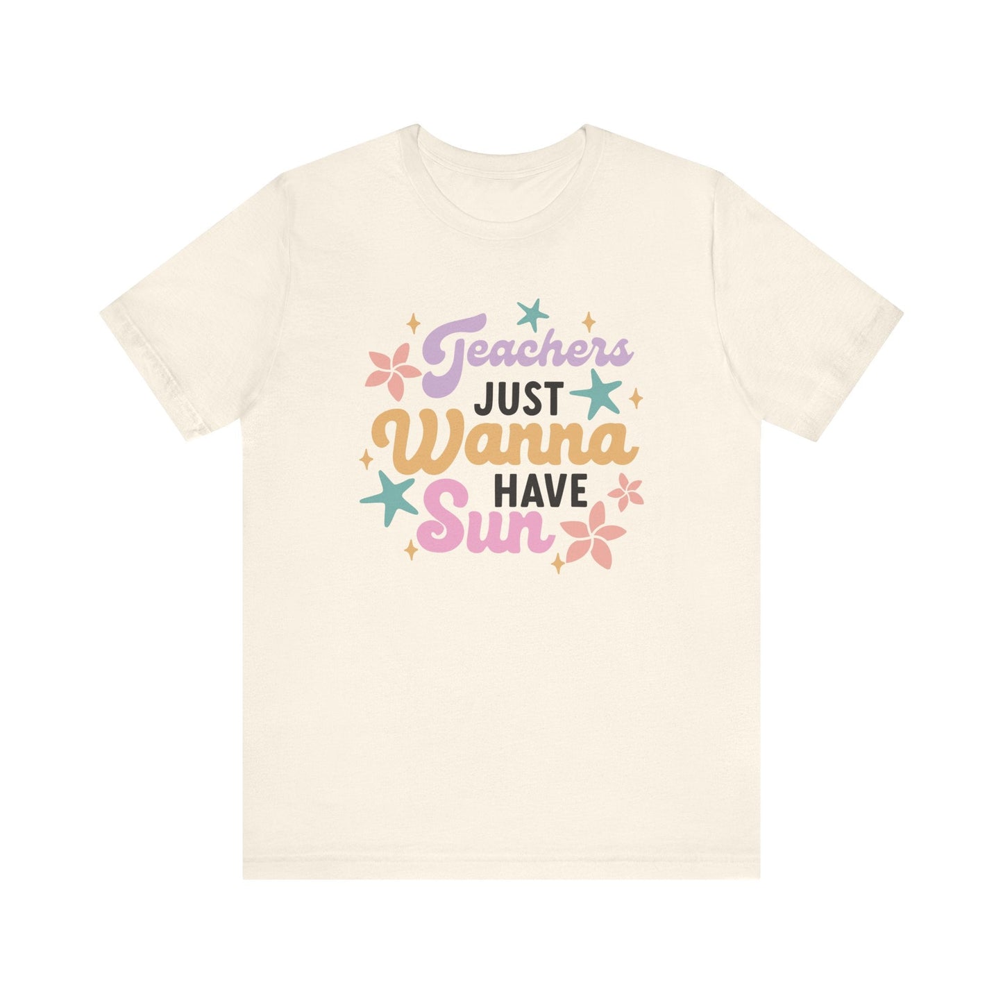 "Teachers Just Wanna Have Sun" Pastel Teacher T-shirt - Teacher Care Crate - T-Shirt