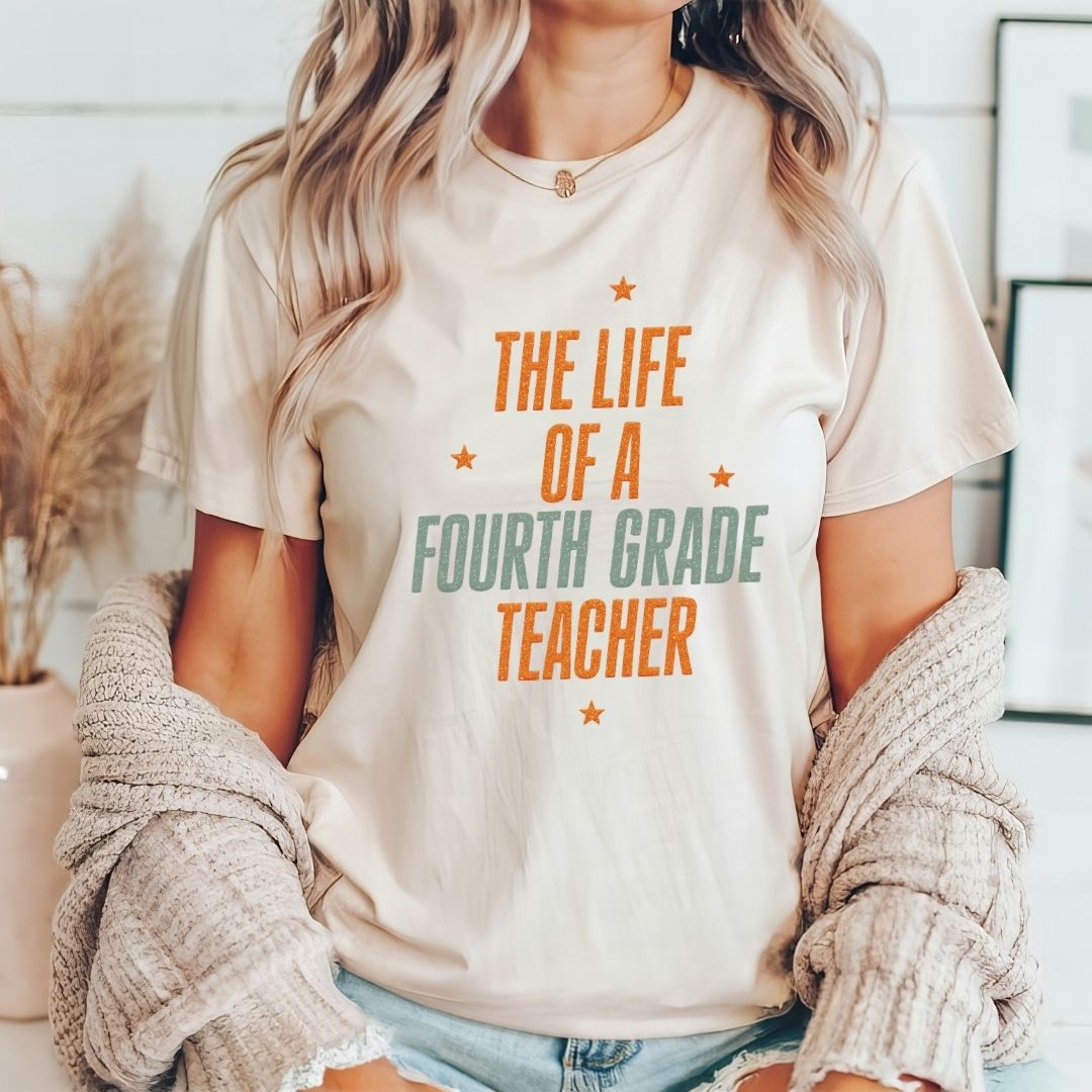 "The Life of a Fourth Grade Teacher" Swiftie Teacher T-shirt - Teacher Care Crate - T-Shirt