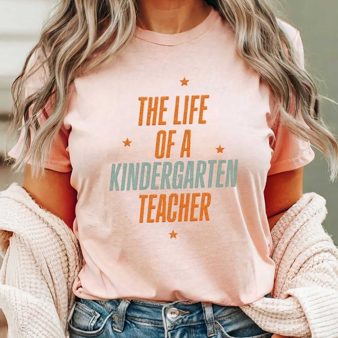 "The Life of a Kindergarten Teacher" Swiftie Teacher T-shirt - Teacher Care Crate - T-Shirt