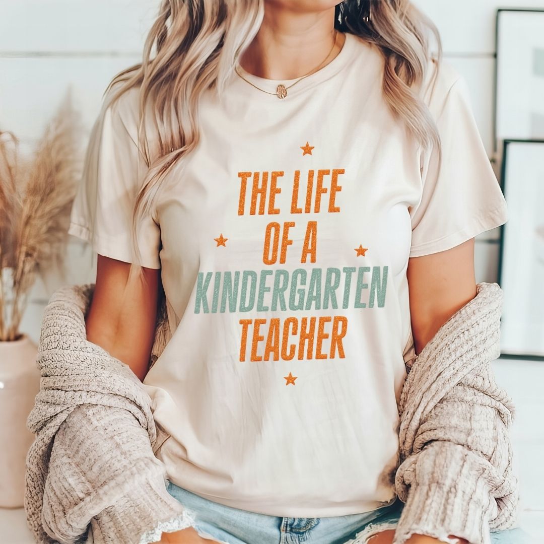"The Life of a Kindergarten Teacher" Swiftie Teacher T-shirt - Teacher Care Crate - T-Shirt