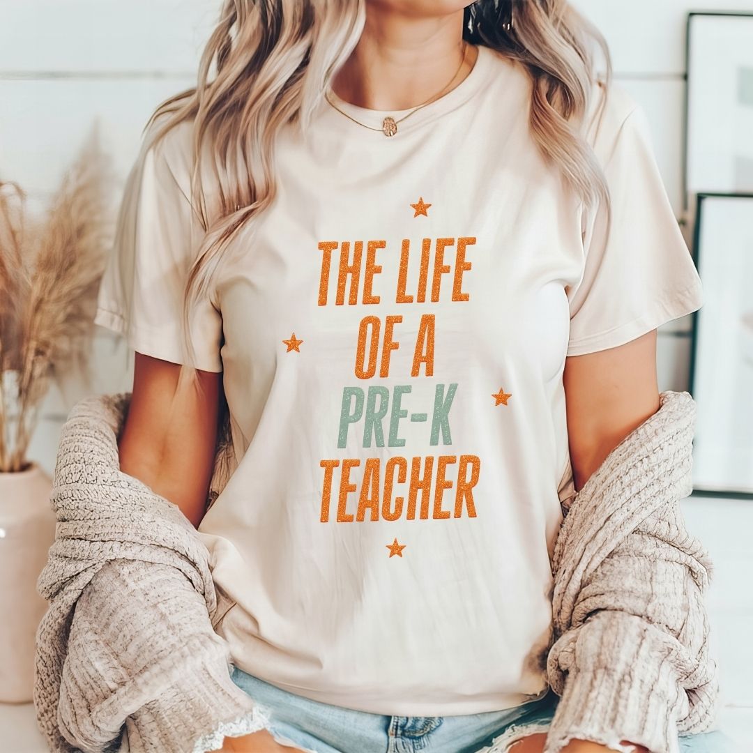 "The Life of a Pre - K Teacher" Swiftie Teacher T-shirt - Teacher Care Crate - T-Shirt