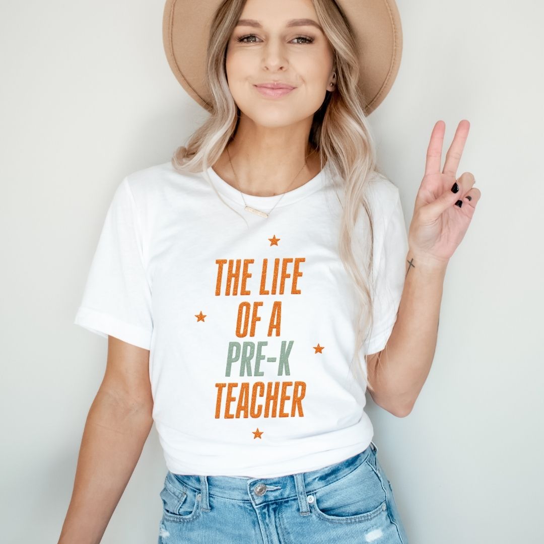"The Life of a Pre - K Teacher" Swiftie Teacher T-shirt - Teacher Care Crate - T-Shirt