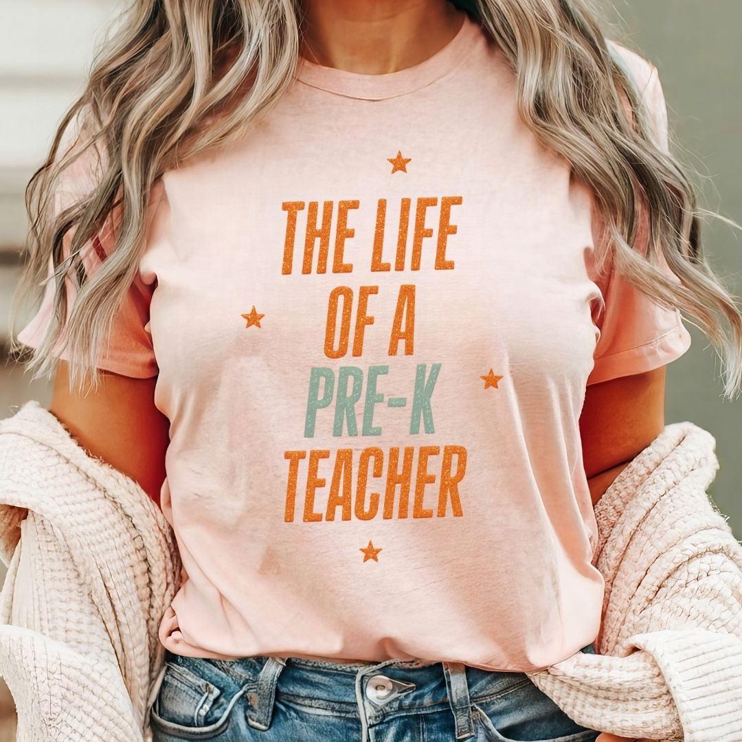 "The Life of a Pre - K Teacher" Swiftie Teacher T-shirt - Teacher Care Crate - T-Shirt