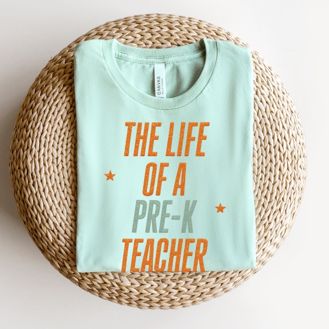 "The Life of a Pre - K Teacher" Swiftie Teacher T-shirt - Teacher Care Crate - T-Shirt
