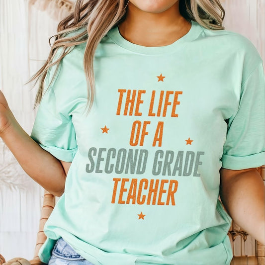 "The Life of a Second Grade Teacher" Swiftie Teacher T-shirt - Teacher Care Crate - T-Shirt