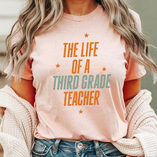 "The Life of a Third Grade Teacher" Swiftie Teacher T-shirt - Teacher Care Crate - T-Shirt