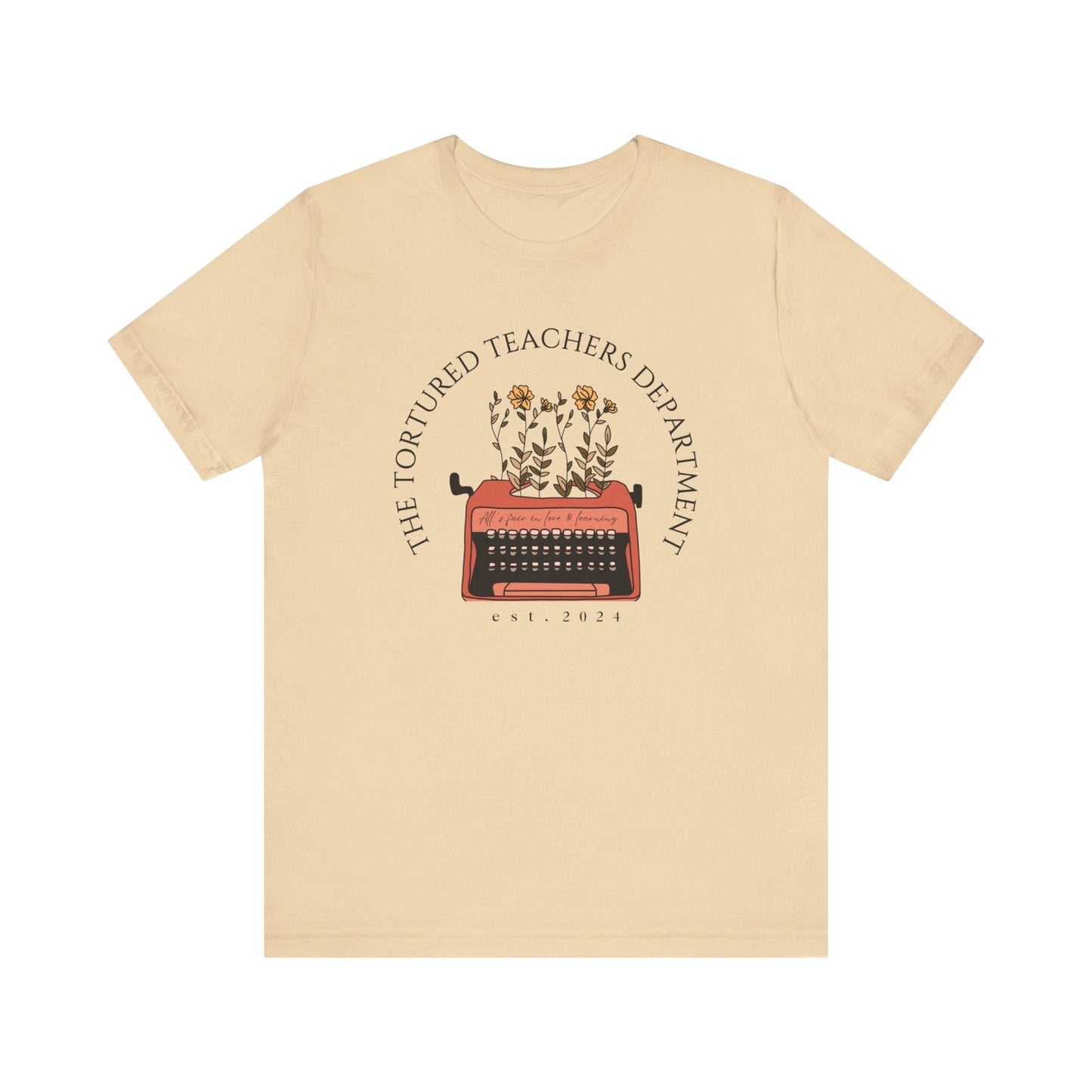 "The Tortured Teachers Department" Typewriter Teacher T-shirt - Teacher Care Crate - T-Shirt