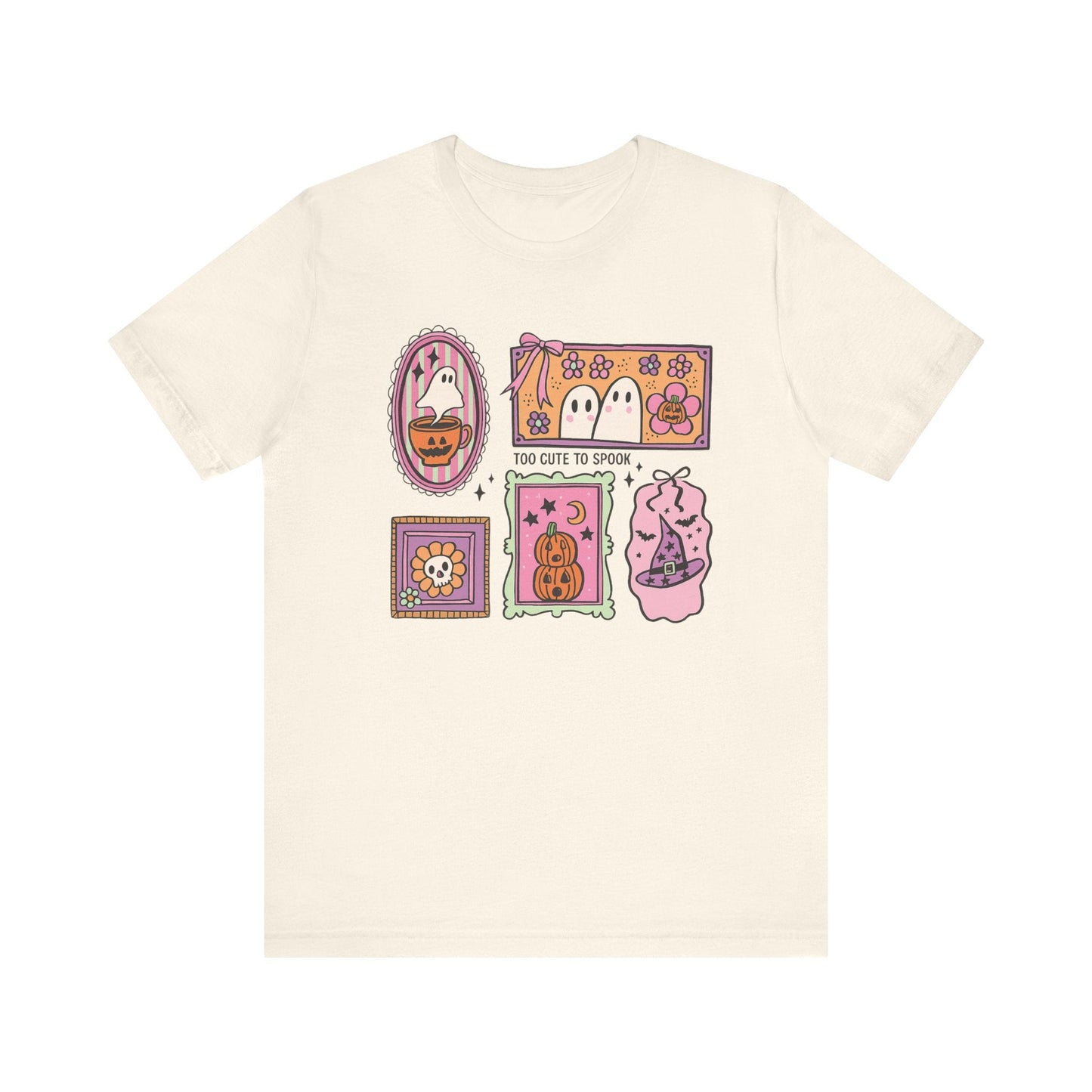 "Too Cute To Spook" Collage Halloween Teacher T-shirt - Teacher Care Crate - T-Shirt