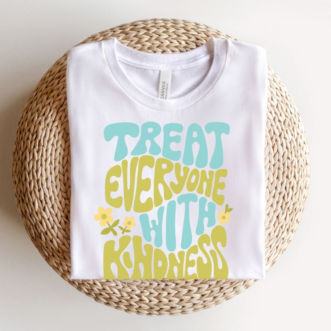 "Treat Everyone with Kindness" Blue Teacher T-shirt - Teacher Care Crate - T-Shirt