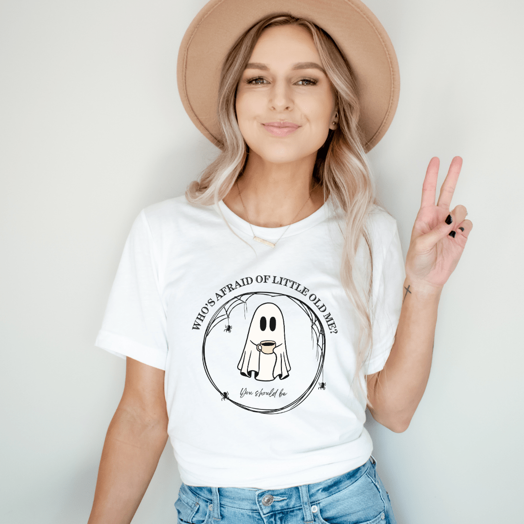 "Who's Afraid of Little Old Me" Swiftie Halloween Teacher T-shirt - Teacher Care Crate - T-Shirt