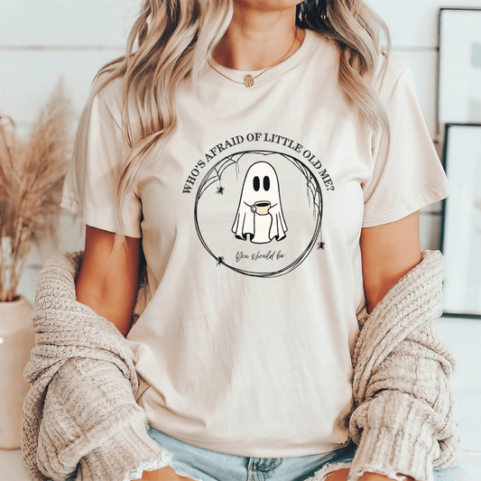 "Who's Afraid of Little Old Me" Swiftie Halloween Teacher T-shirt - Teacher Care Crate - T-Shirt