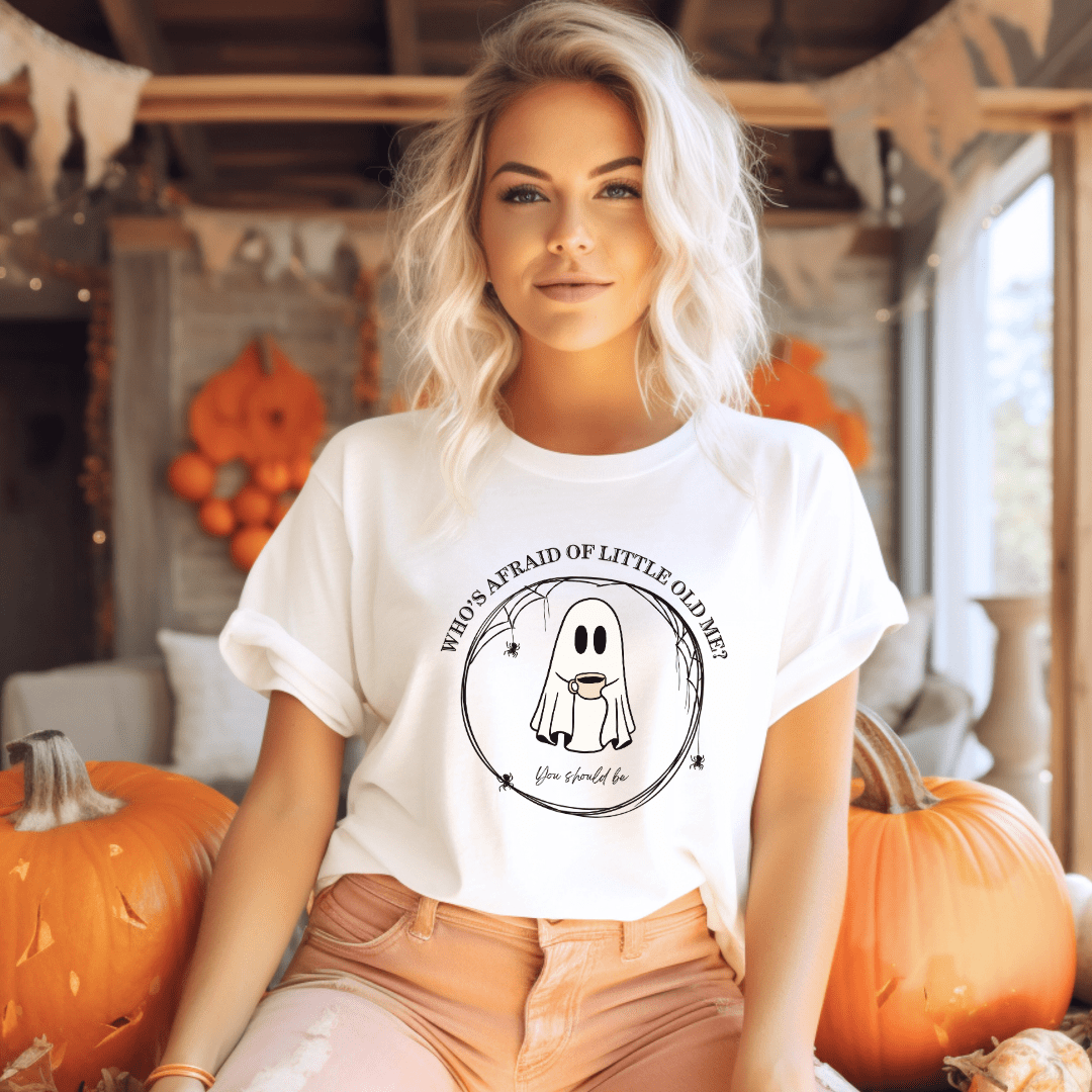 "Who's Afraid of Little Old Me" Swiftie Halloween Teacher T-shirt - Teacher Care Crate - T-Shirt