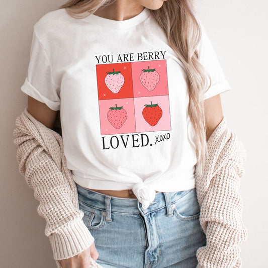 "You Are Berry Loved" Strawberry Teacher T-shirt - Teacher Care Crate - T-Shirt