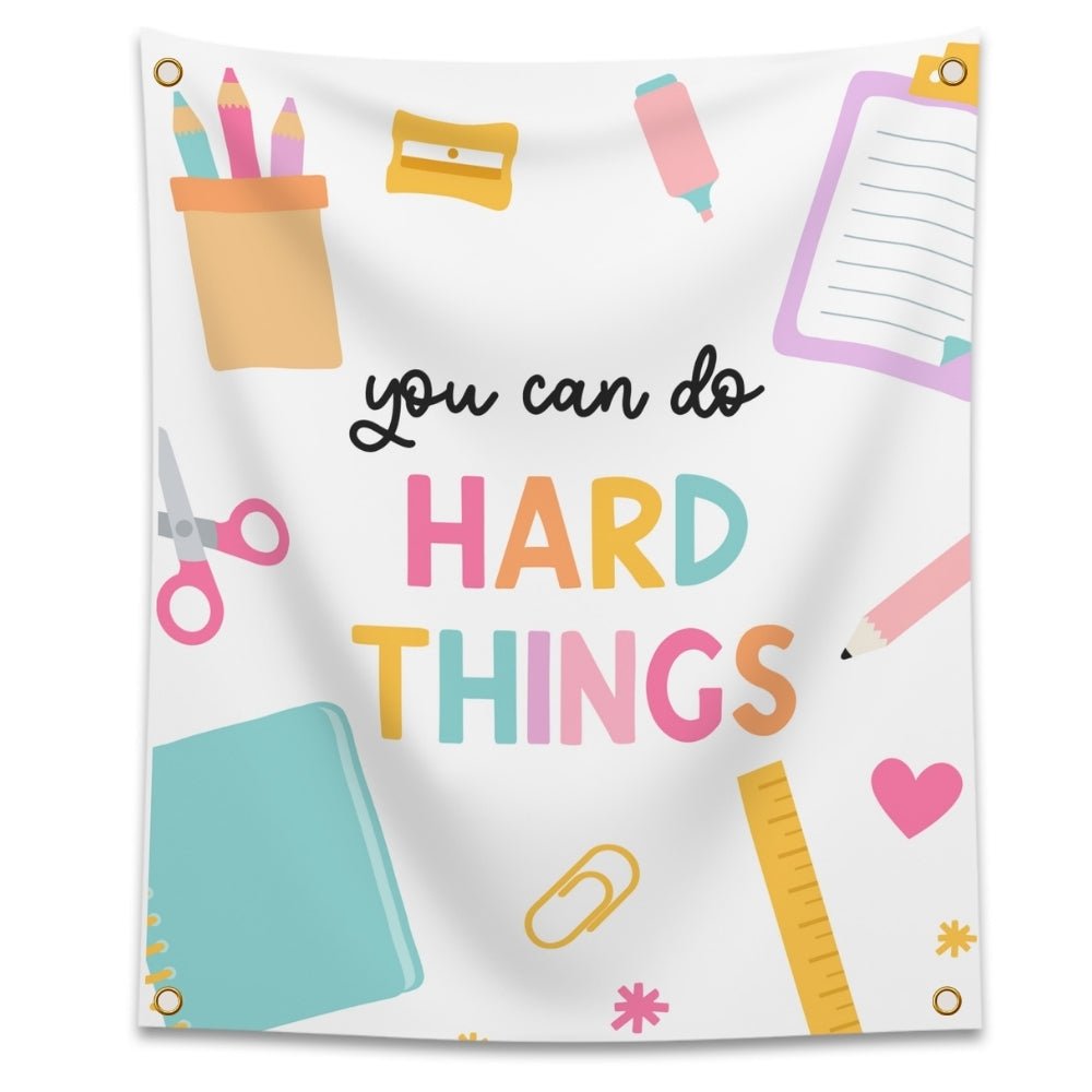 'You Can Do Hard Things' Hanging Tapestry - Teacher Care Crate -