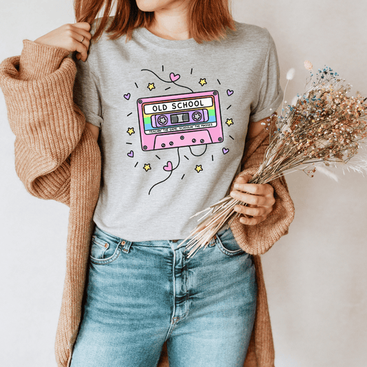 "Old School" 90's Cassette Tape Retro Teacher Shirt - Teacher Care Crate - T-Shirt