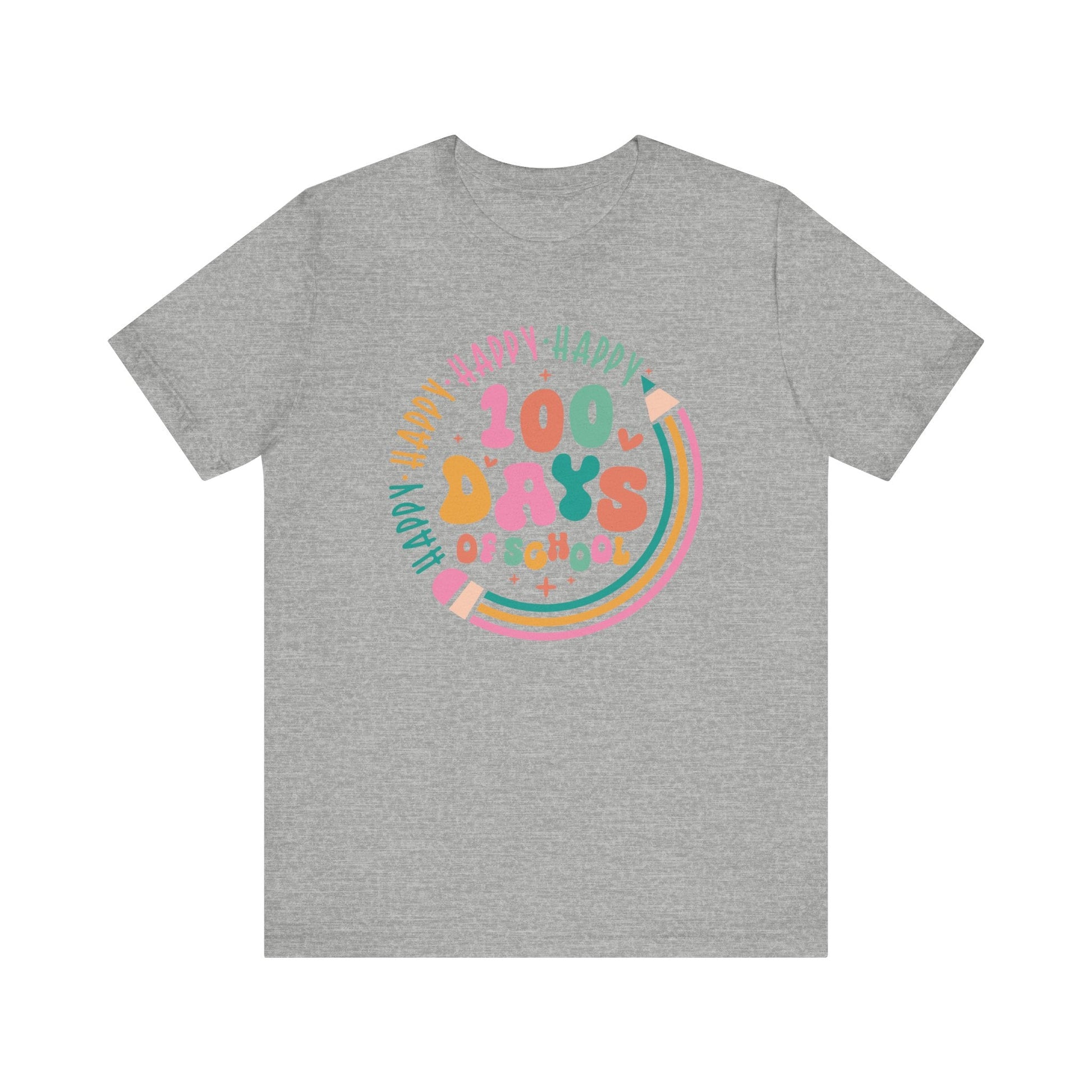 "100 Days of School" Cute Teacher T-shirt - Teacher Care Crate - T-Shirt