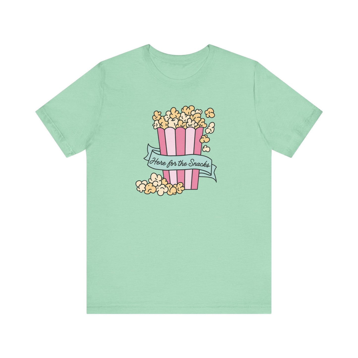 "Here For The Snacks" Popcorn Teacher T-shirt