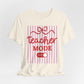 "Teacher Mode Off" Striped Teacher T-shirt