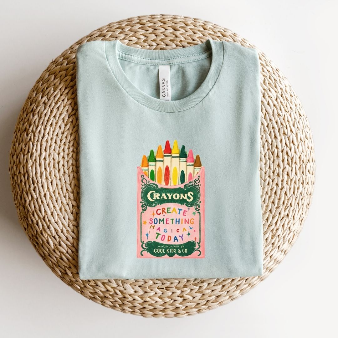 "Create Something Magical Today" Crayons Teacher T-shirt
