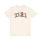 "Faux Teacher Patch" Teacher T-shirt