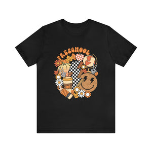 "Fall Retro Preschool" Grade Level Teacher T-shirt