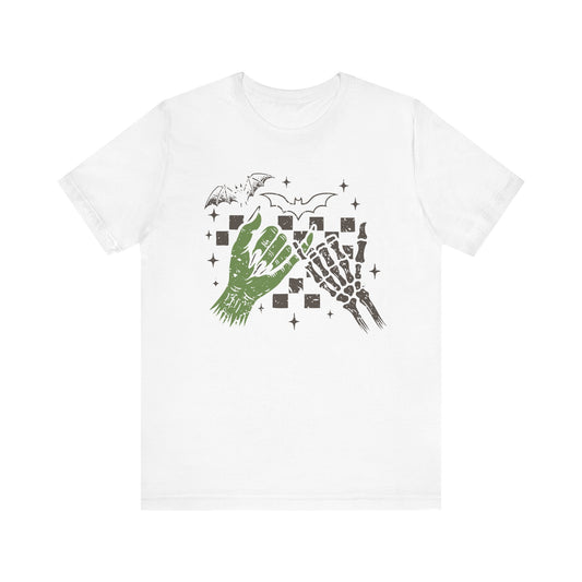 "Halloween Besties" Distressed Halloween Teacher T-shirt