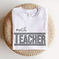 "Math Teacher" Checkered T-shirt