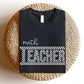 "Math Teacher" Checkered T-shirt