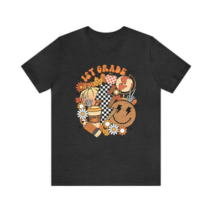"Fall Retro 1st" Grade Level Teacher T-shirt