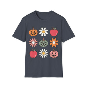 "Flowers & Jack-o-Lanterns" Teacher T-shirt