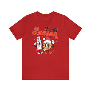 "Tis the Season" Cookies & Milk Teacher T-shirt