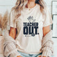 "Teacher Out" Mic Drop Teacher T-shirt