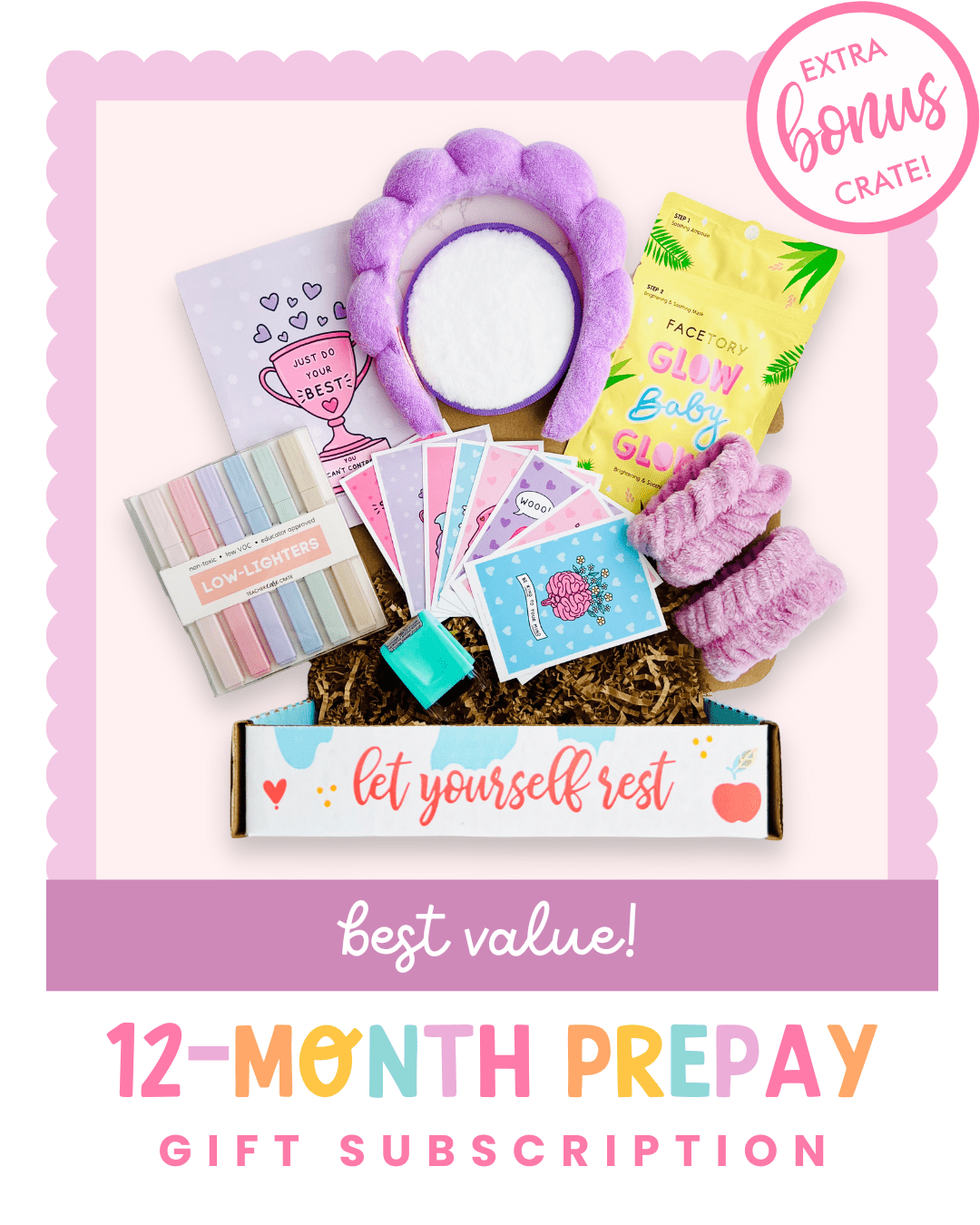 12 Month Prepay; Gift Subscription - Teacher Care Crate - 