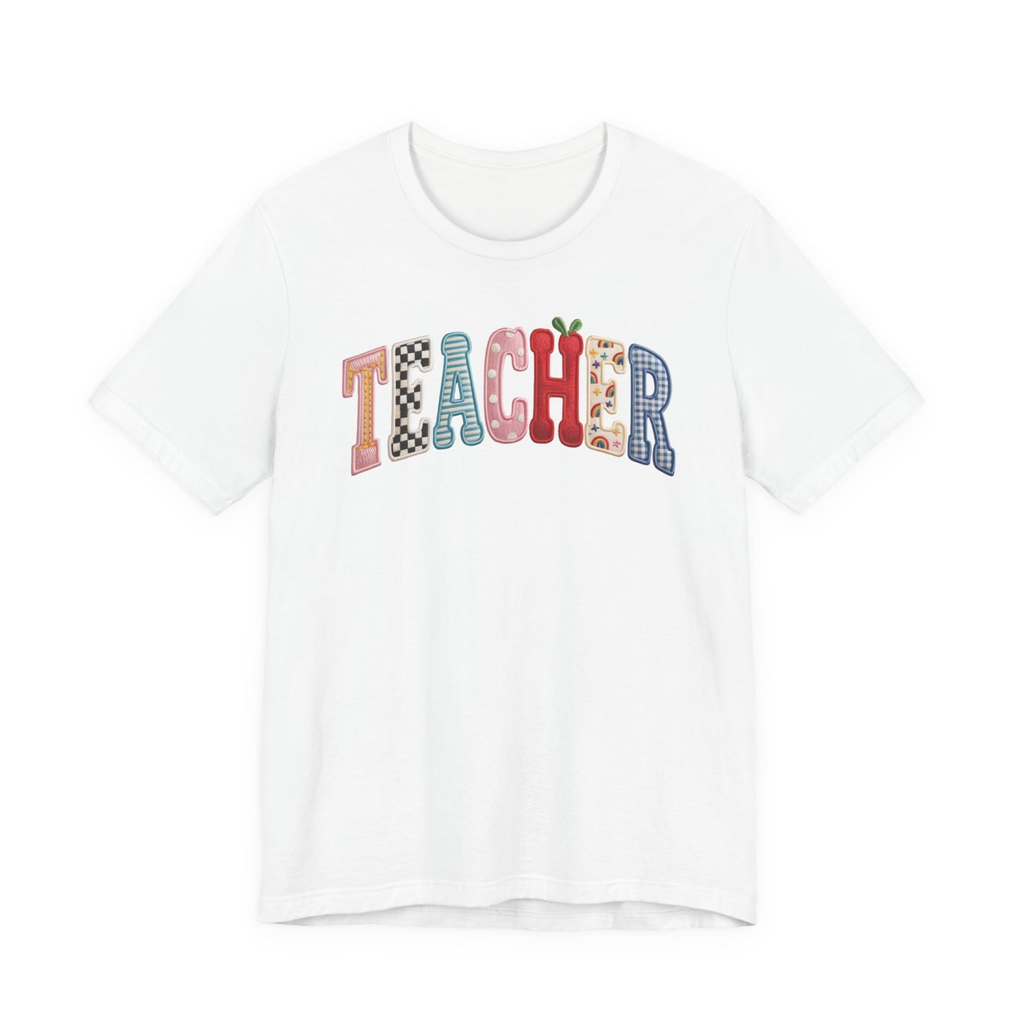 "Faux Teacher Patch" Teacher T-shirt